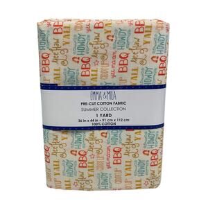 1 YD New Emma & Mila 36" X 44" Summer BBQ Southern Charm Quilting Cotton Fabric
